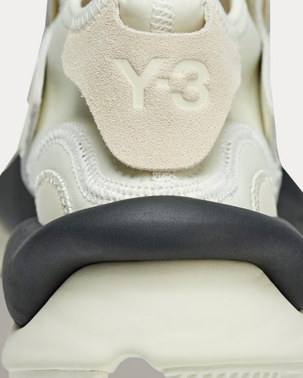 Y-3 Kaiwa Cream White / Off White / Black Mid Top Sneakers - 2