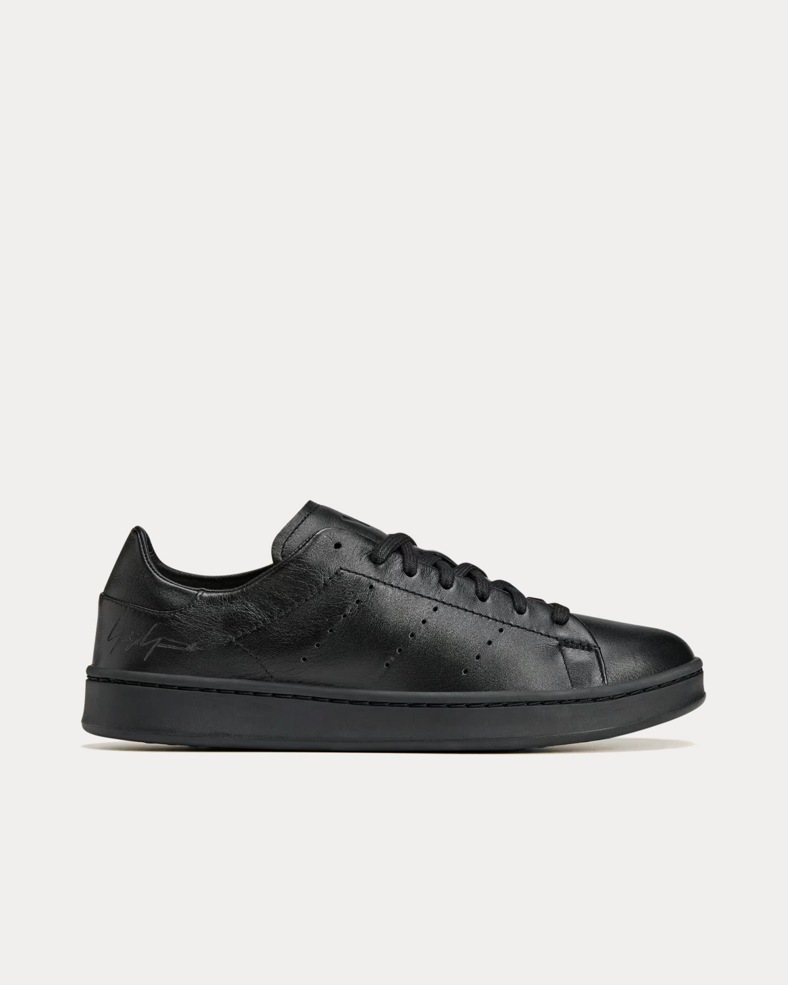 Y-3 Unisex Stan Smith Leather Black / Black / Black Low Top Sneakers