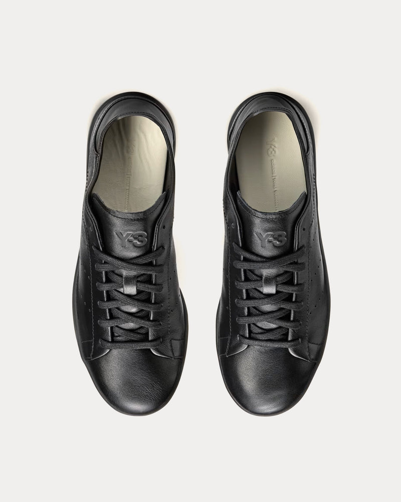 Y-3 Stan Smith Leather Black / Black / Black Low Top Sneakers - 5