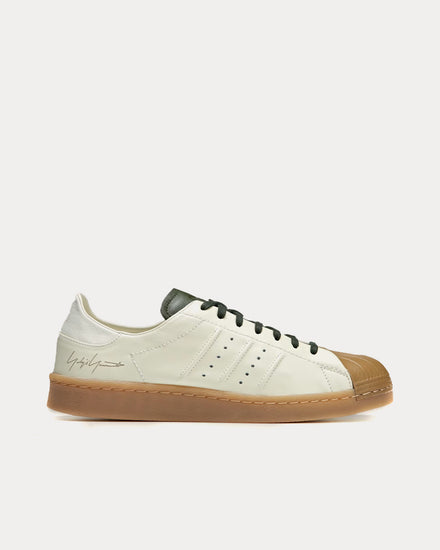 Y-3 Unisex Superstar Leather Cream White / Off White / Night Cargo Low Top  Sneakers
