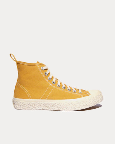 YMC Vulcanised Yellow High Top Sneakers