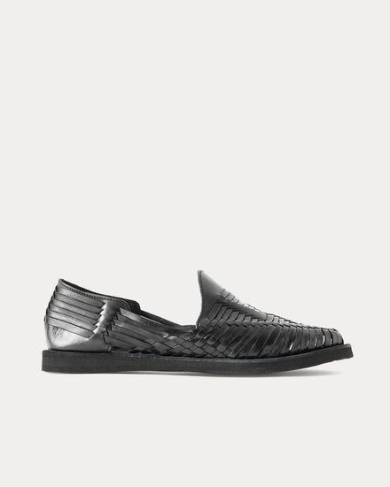 Yuketen x Chamula Alejandro Huarache Woven Leather Black Sandals - 1