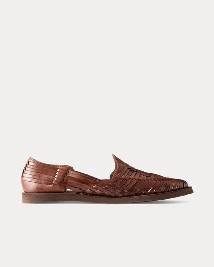 Yuketen x Chamula Alejandro Huarache Woven Leather Brown Sandals - 1