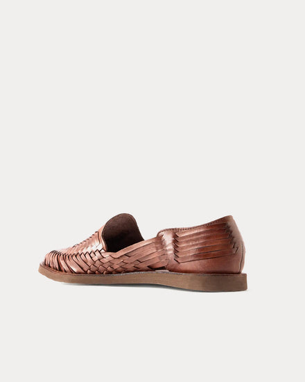 Yuketen x Chamula Alejandro Huarache Woven Leather Brown Sandals - 2