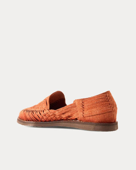 Yuketen x Chamula Alejandro Huarache Woven Suede Brown Sandals - 2