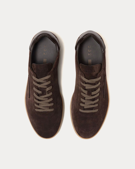 Zegna 232 Dark Brown Low Top Sneakers - 2