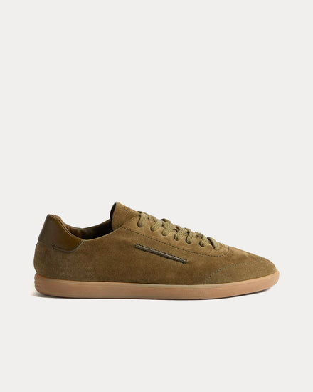 Zegna 232 Olive Green Low Top Sneakers - 1