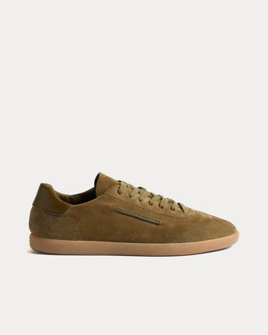Zegna 232 Olive Green Low Top Sneakers