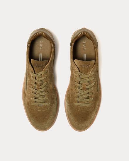 Zegna 232 Olive Green Low Top Sneakers - 3