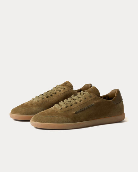 Zegna 232 Olive Green Low Top Sneakers - 2