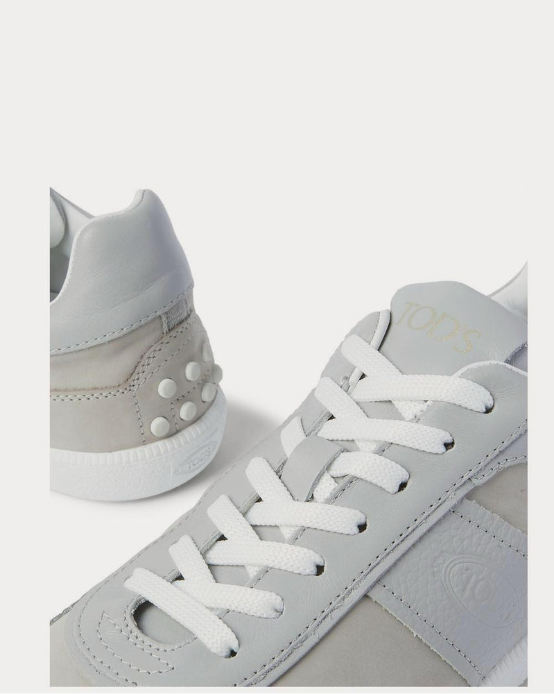 Tod's Leather, Nubuck and Suede  Navy low top sneakers - 4