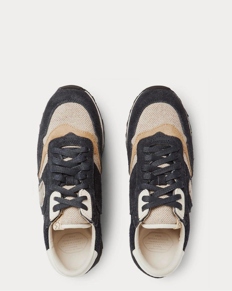Visvim Roland Leather-Trimmed Suede and Canvas  Navy low top sneakers - 6