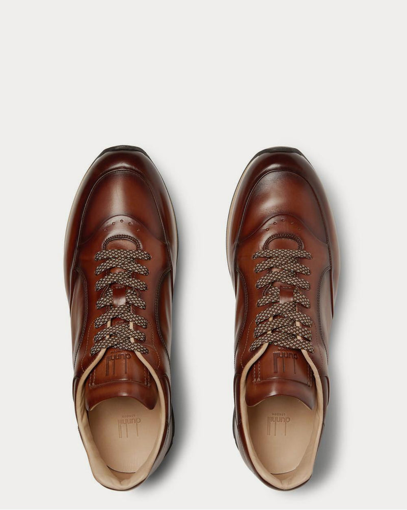 Dunhill Duke Leather  Light brown low top sneakers - 6