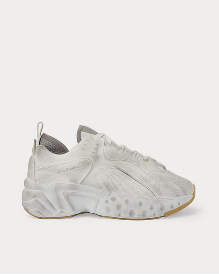 Acne Studios Distressed Suede  White low top sneakers - 1