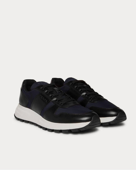 Prada Match Race Leather-Trimmed Nylon  Midnight blue low top sneakers - 2