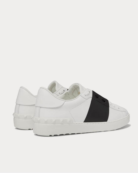 Valentino Open Striped Leather  White low top sneakers - 4