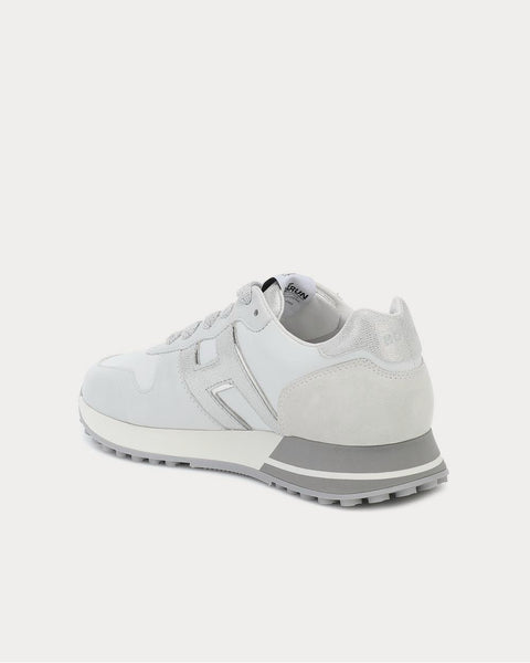 H383 leather Bianco Argento Low Top Sneakers