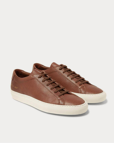 Common Projects Original Achilles Full-Grain Leather  Brown low top sneakers - 2