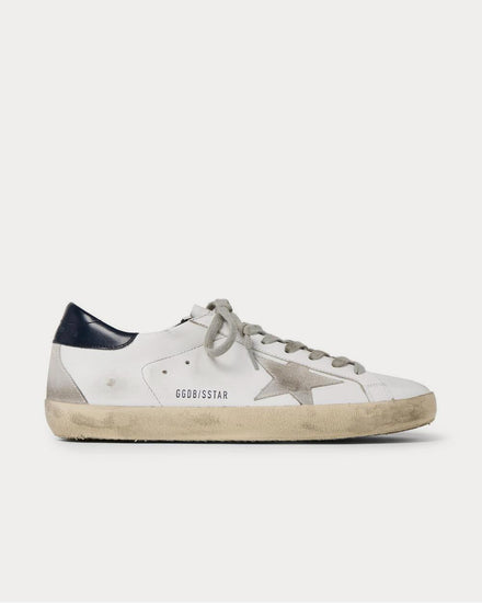 Golden Goose Superstar Distressed Leather and Suede  White low top sneakers - 1