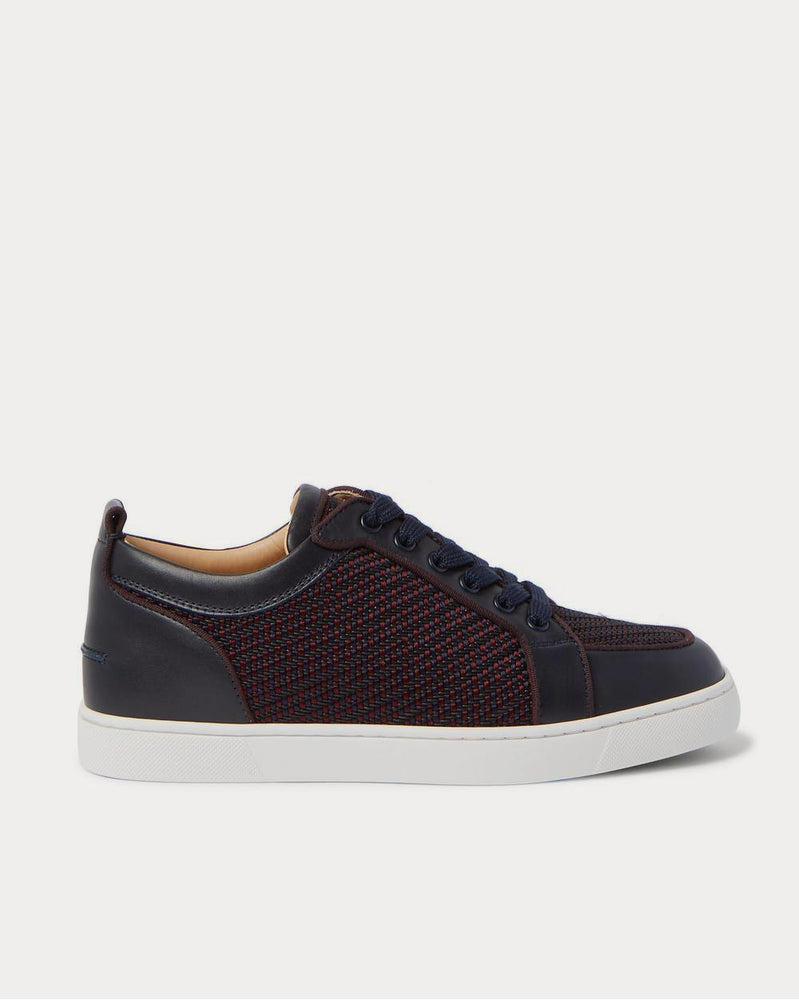 Christian Louboutin Rantulow Orlato Leather and Raffia  Navy low top sneakers - 1