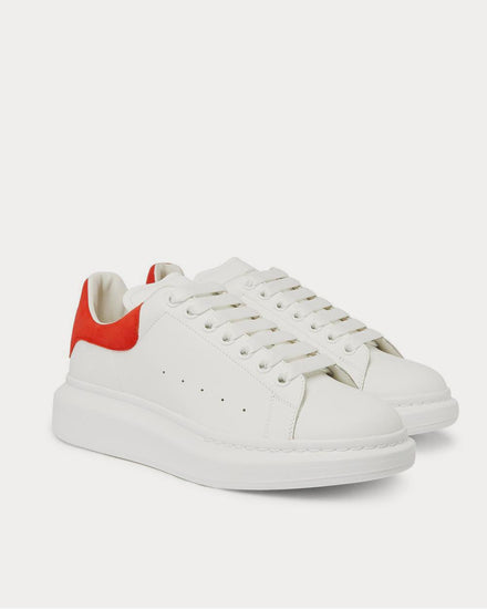 McQueen Exaggerated-Sole Suede-Trimmed Leather  White low top sneakers - 2