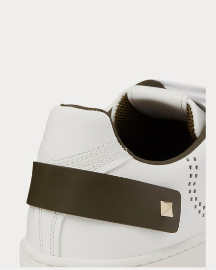 Valentino Backnet Perforated Leather  White low top sneakers - 5