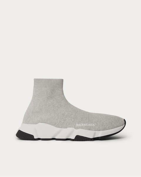 Balenciaga Speed Stretch-Knit Slip-On Gray high top sneakers - Peace