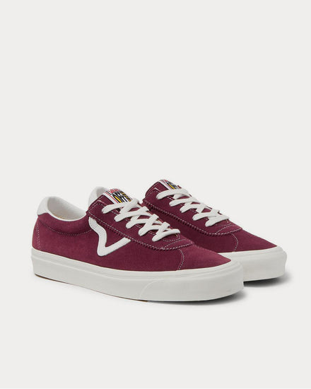 Vans Style 73 DX Anaheim Factory Leather-Trimmed Suede  Burgundy low top sneakers - 2