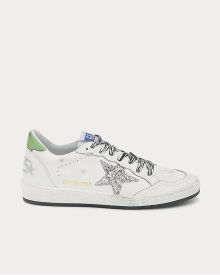 Golden Goose Ball Star glitter leather White Low Top Sneakers - 1