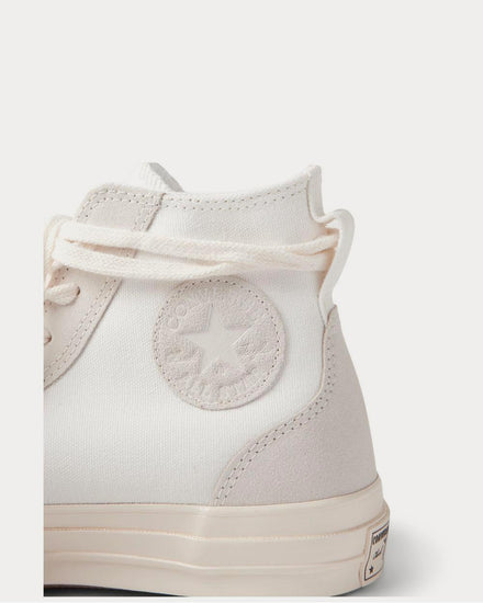 Converse Chuck 70 Final Club Suede-Trimmed Organic Canvas  White high top sneakers - 4