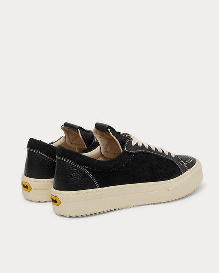 Rhude V1 Leather and Suede  Black low top sneakers - 4