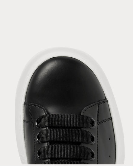McQueen Exaggerated-Sole Leather  Black low top sneakers - 5