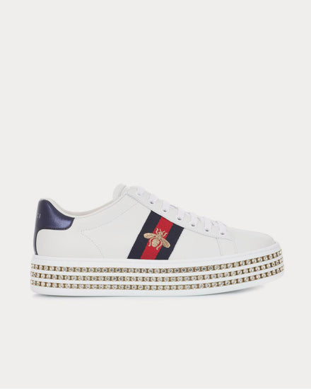 Gucci Ace leather platform Bianco Low Top Sneakers - 1
