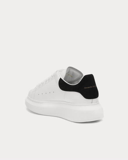 McQueen Leather White Black Low Top Sneakers - 3