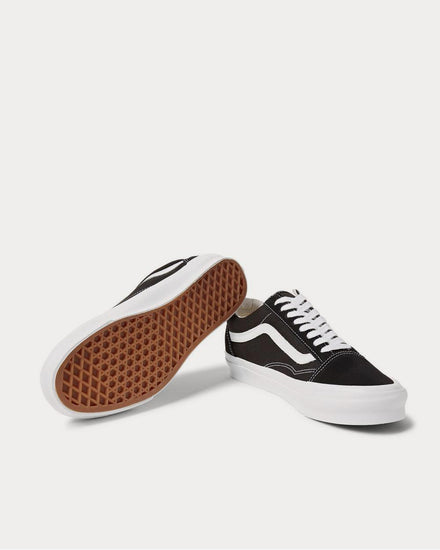Vans OG Old Skool LX Leather-Trimmed Canvas and Suede  Black low top sneakers - 3