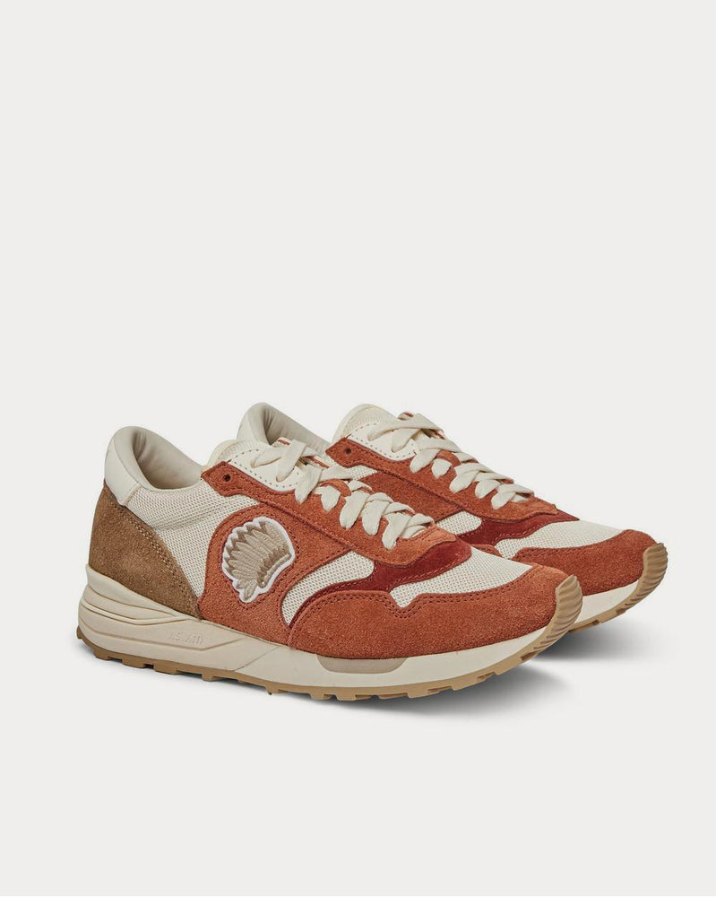 Visvim Roland Leather-Trimmed Suede and Mesh  Orange low top sneakers - 2