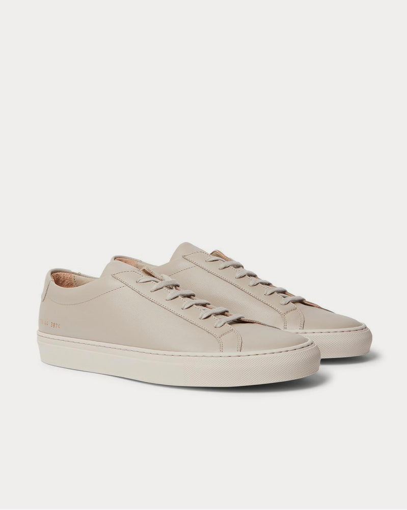 Common Projects Original Achilles Saffiano Leather  Gray low top sneakers - 2
