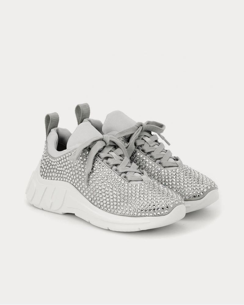 Miu Miu Embellished Alluminio Low Top Sneakers - 2