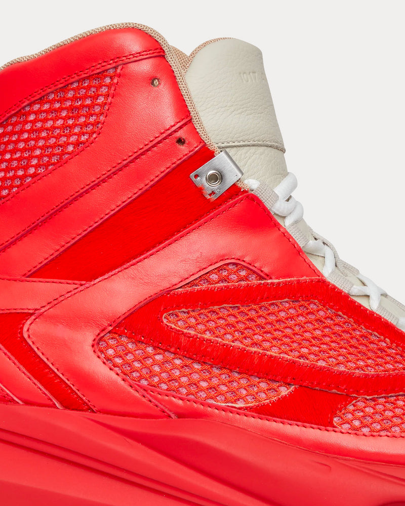 ALYX ハイトップ モノ ハイキング スニーカー レッド 1017 ALYX 9SM Men's Mono Hiking Red High Top Sneakers & Trainers
