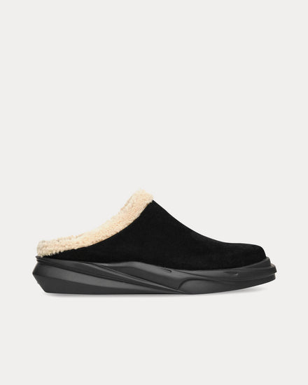 1017 ALYX 9SM Shearling Mono Mule Black Slip Ons - 1