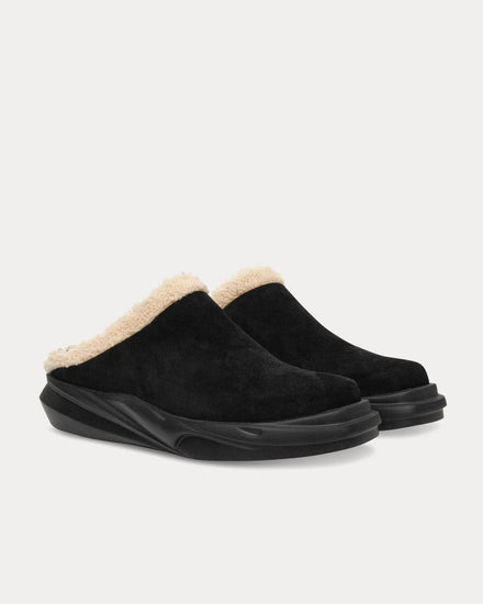 1017 ALYX 9SM Shearling Mono Mule Black Slip Ons - 2