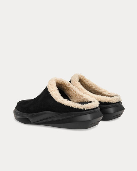 1017 ALYX 9SM Shearling Mono Mule Black Slip Ons - 3