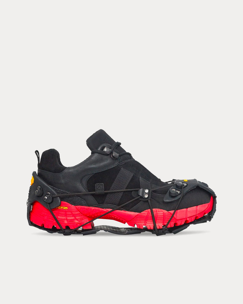 1017 ALYX 9SM Hiking Boot With Vibram Sole Black / Red Low Top 
