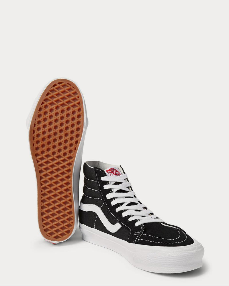 Vans UA OG SK8-Hi LX Leather-Trimmed Canvas High-Top  Black high top sneakers - 3