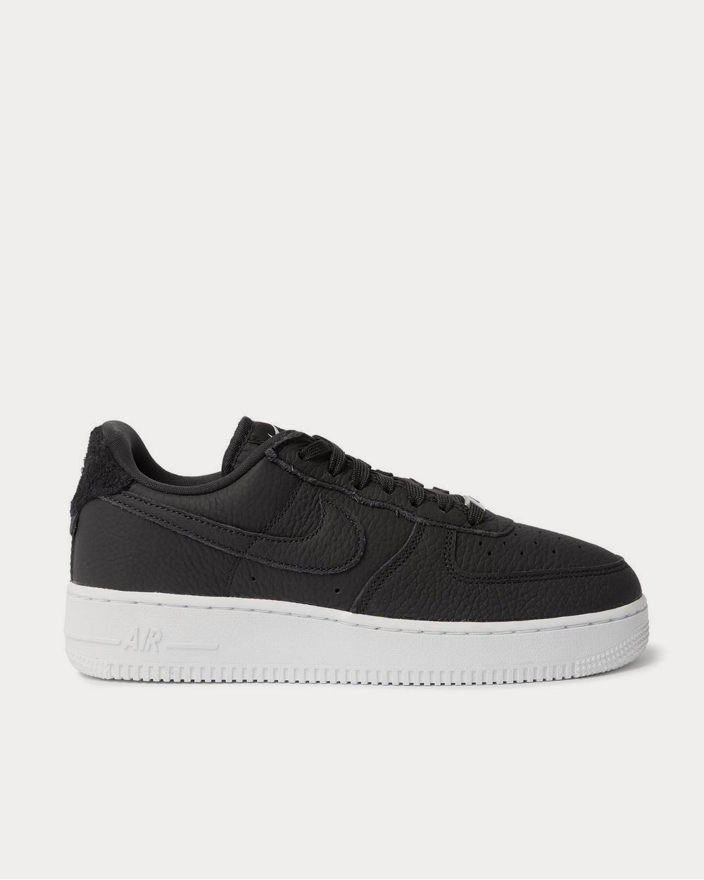 Nike Air Force 1 07 Suede-Trimmed Leather Black low top sneakers