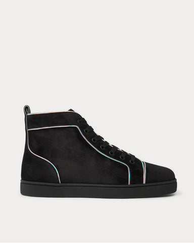 Christian Louboutin Louis Orlato Suede High-Top  Black high top sneakers