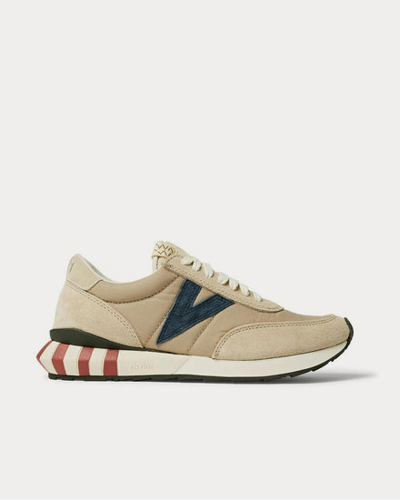 Visvim Attica Suede-Trimmed Nylon  Brown low top sneakers - 1