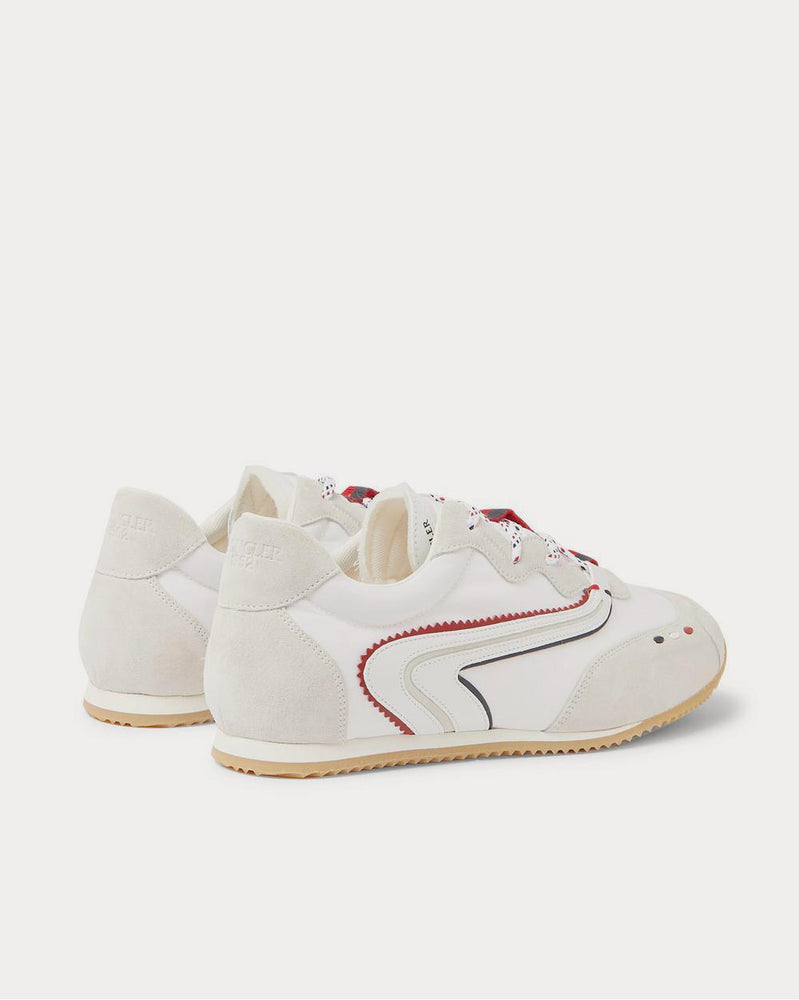 Moncler 1952 Leather-Trimmed Canvas and Suede  White low top sneakers - 3
