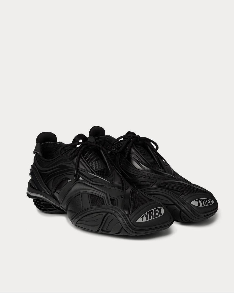 Balenciaga Tyrex Rubber and Coated-Mesh Panelled  Black low top sneakers - 2