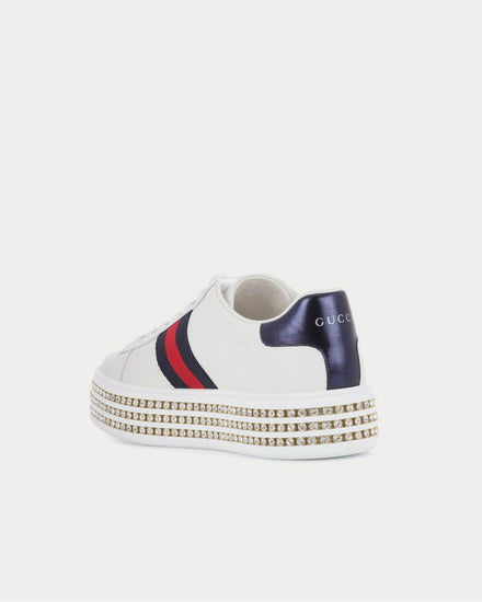Gucci Ace leather platform Bianco Low Top Sneakers - 3